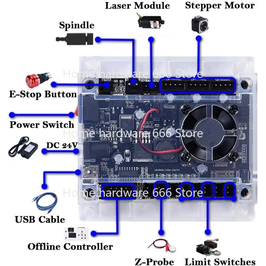 CNC 3018 Pro Laser Engraver Woodworking 3 Axis CNC Engraving Machine Control Board grbl 1.1f USB