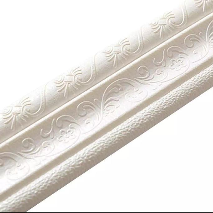 [Allthebest] Wallpaper Dinding List Profil Foam 3d Border Frame Bingkai Dekorasi