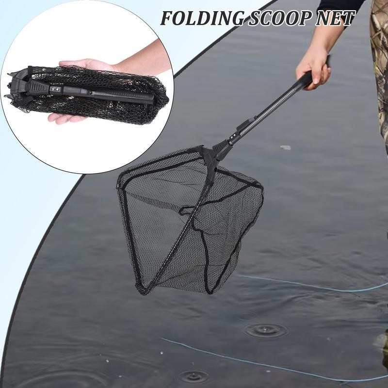 Fish Landing Net Aluminum Alloy Fish Landing Net Folding scoop net Reservoirs Streams Fish Landing N