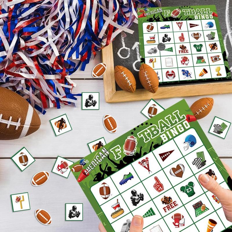Football Parties Games Football Activities Board Game Card Football Bingo Board Game Card Football T