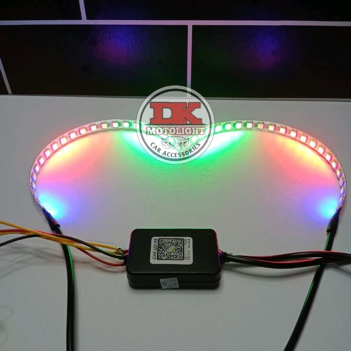 Lampu Demon Eyes Rgb Projector Biled Bisa Atur Via Aplikasi Demon Eyes Motor Mobil