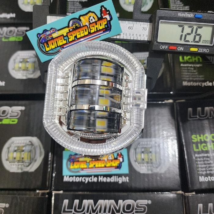 Lampu Projie Billed Luminos Led 3 Lensa Motor Mobil Biled 35 Watt 12 -24 Volt 2.5 Inch Motor Mobil