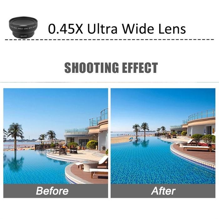(Expert) APEXEL Lensa Super Wide Angle Lens + Macro Smartphone