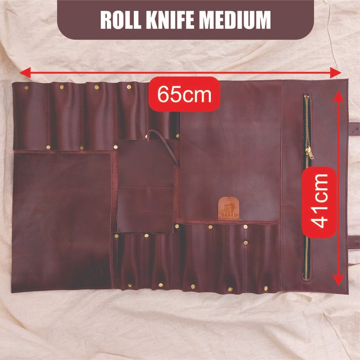 (Express) Tas Pisau chef Kulit sapi asli