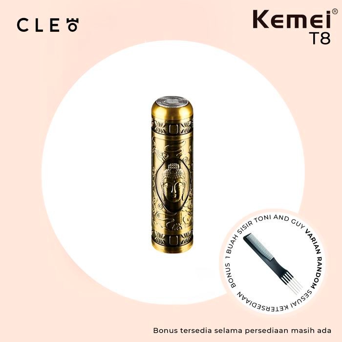 PROMO Kemei T8 Alat Cukur Rambut Shaver Untuk Kumis dan jenggot - 100% Ori