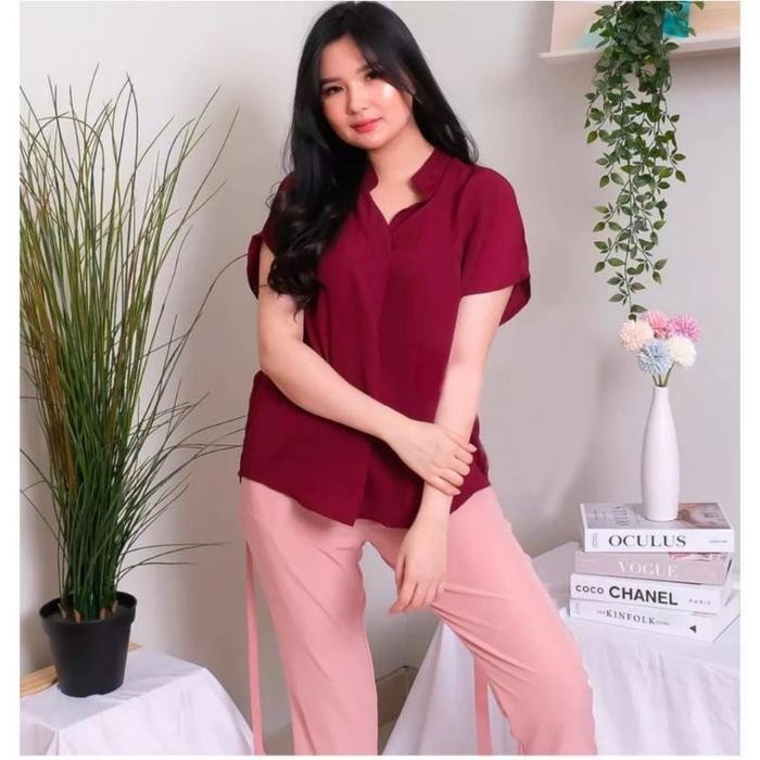 (Allthebest) BIG SIZE XL XXL BAJU ATASAN BLUS WANITA KEKINIAN / BAJU WANITA / BAJU IBU IBU / ATASAN