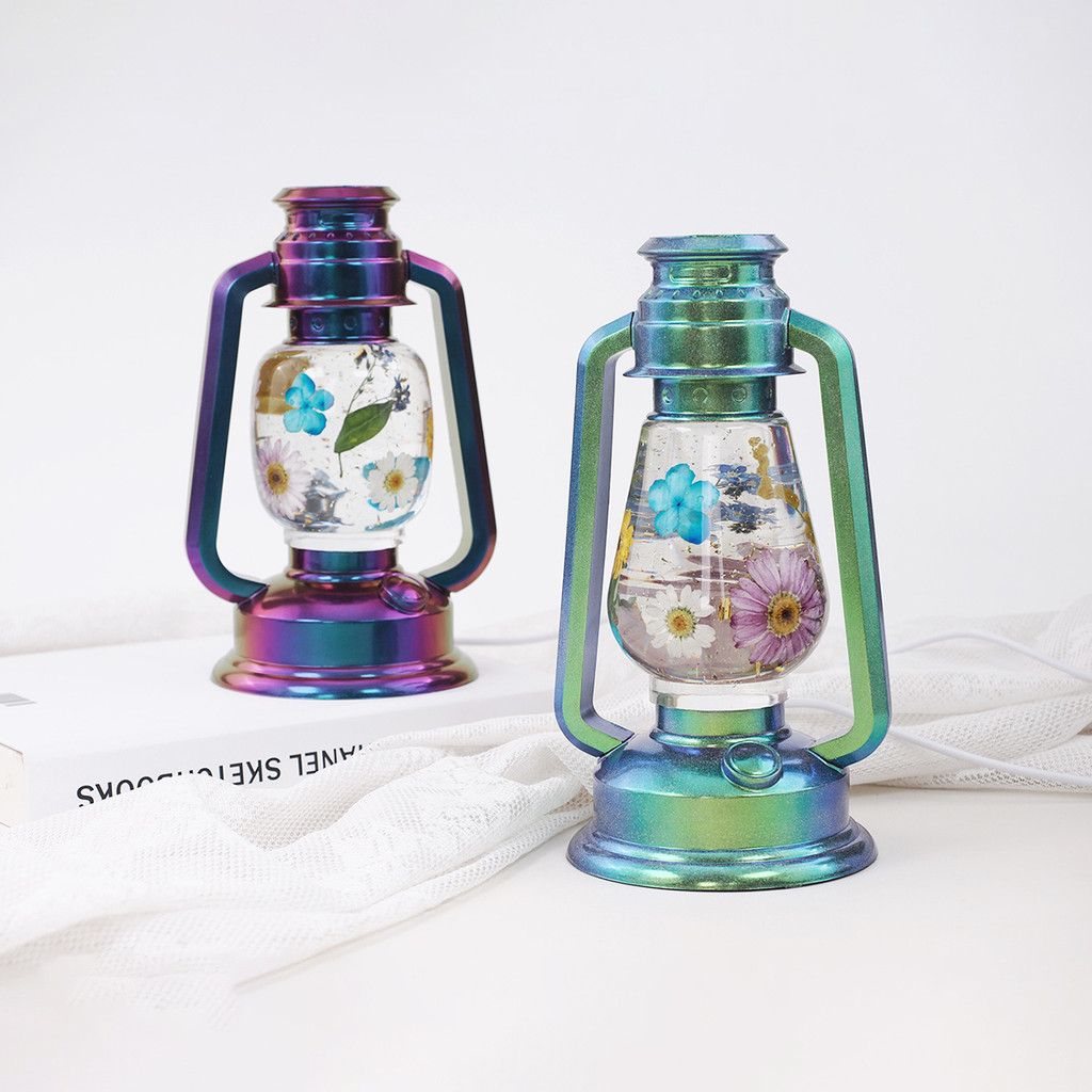 Kerosene Lamp Silicone Mold DIY Crystal Epoxy Resin Camping Lamp/Night Light/Bedside Lamp Mold