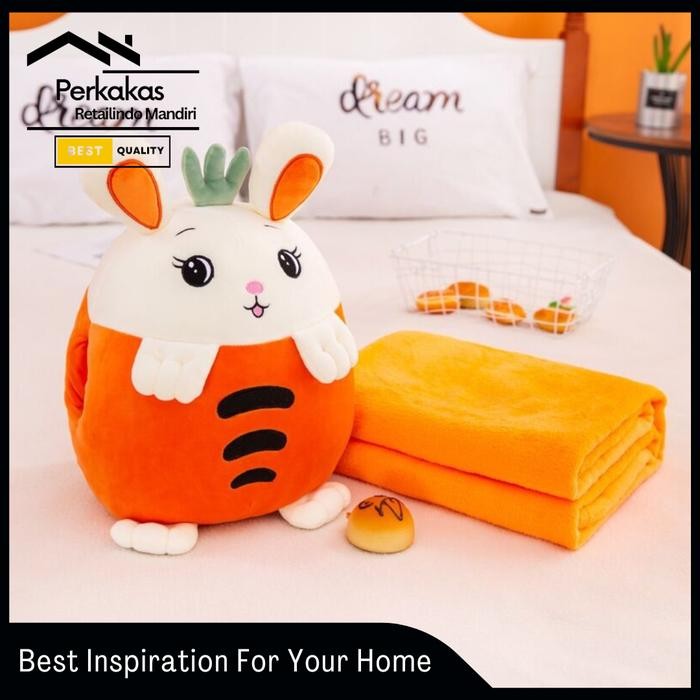 Balmut Bantal Selimut Karakter Boneka Selimut Lucu Tebal