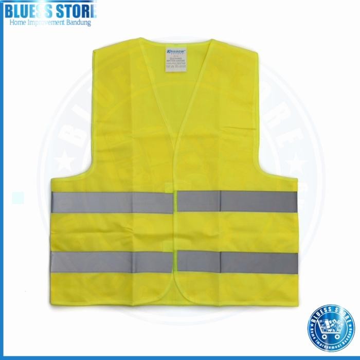 Krisbow Rompi Pengaman Mesh Rompi Proyek Safety Vest Lime