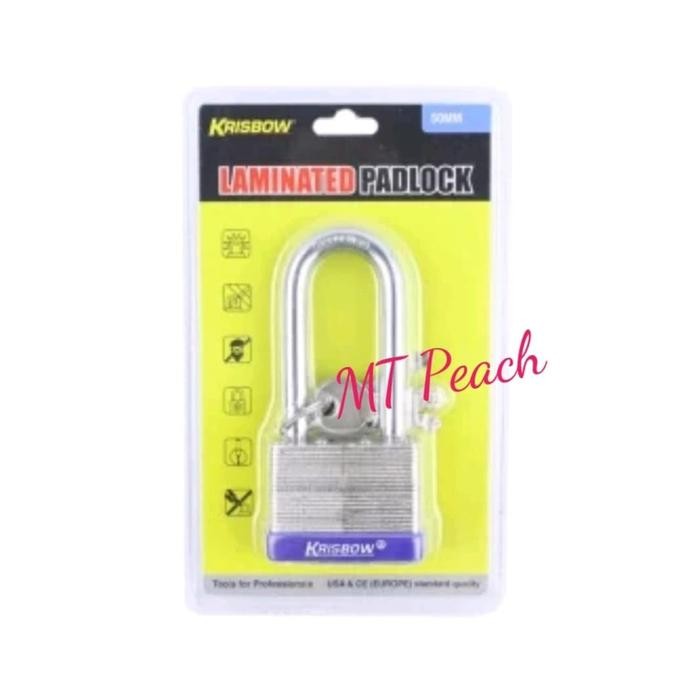 KRISBOW GEMBOK BESI LAMINASI SHACKLES PANJANG 50MM