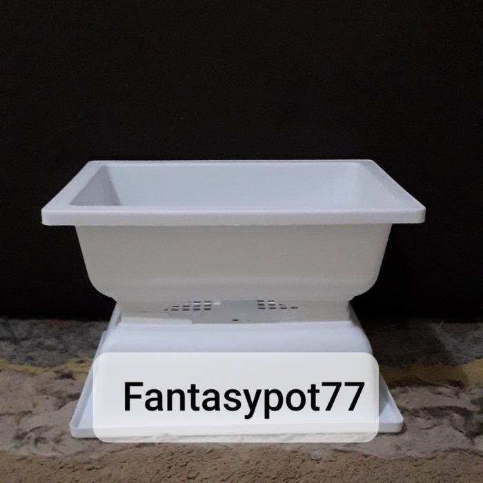 PREMIUM Pot Bonsai NKt Plastik 01 Putih Pot Bonsai Ceper