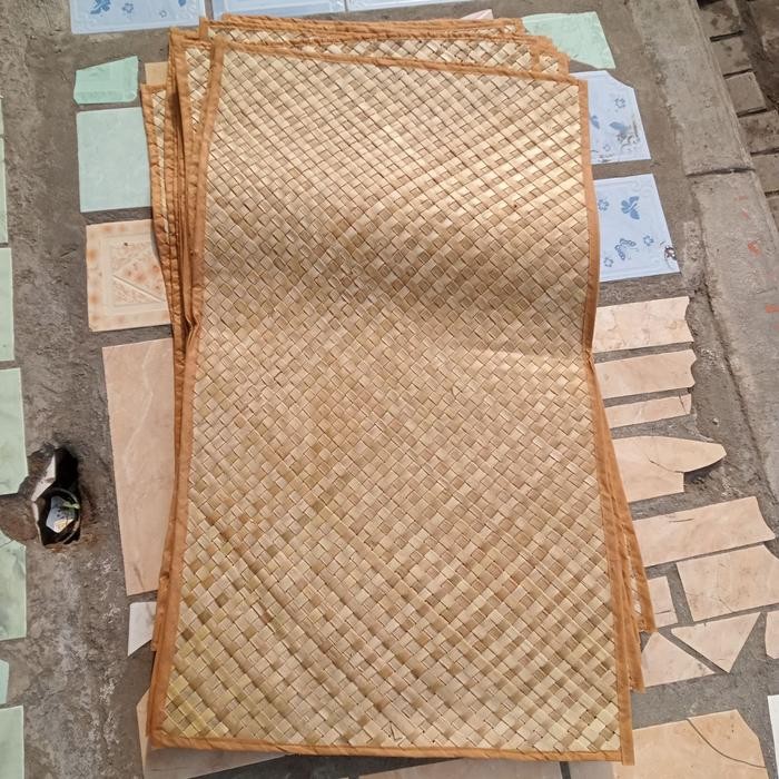 PREMIUM Tikar Pandan Warna Anyam Jahit Kain Samping Tikar Anyaman 60 x 12 -+