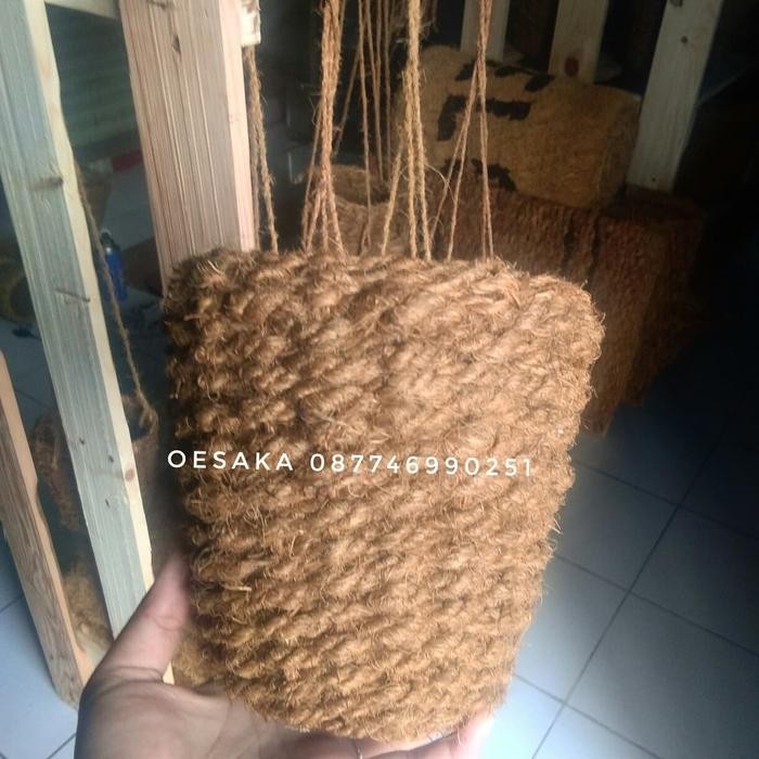 PREMIUM pot sabut kelapa anyaman untuk anggrek ok
