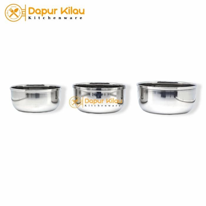 (Expert) Mangkok Kecil Stainless Steel Tebal Tempat Bumbu Saos Kecap 7-10.5cm