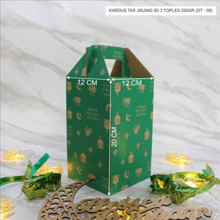 (Expert) box kardus jinjing dus isi 3 toples 250gr dus packaging parcel lebaran