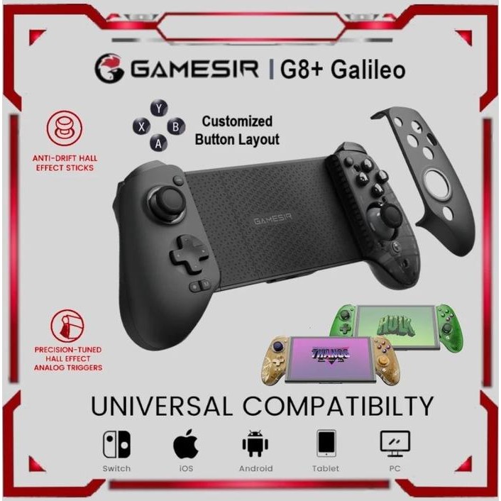 GameSir G8+ Plus Galileo Wireless Bluetooth Mobile Game Controller Hall Effect Stick Multi-Platform