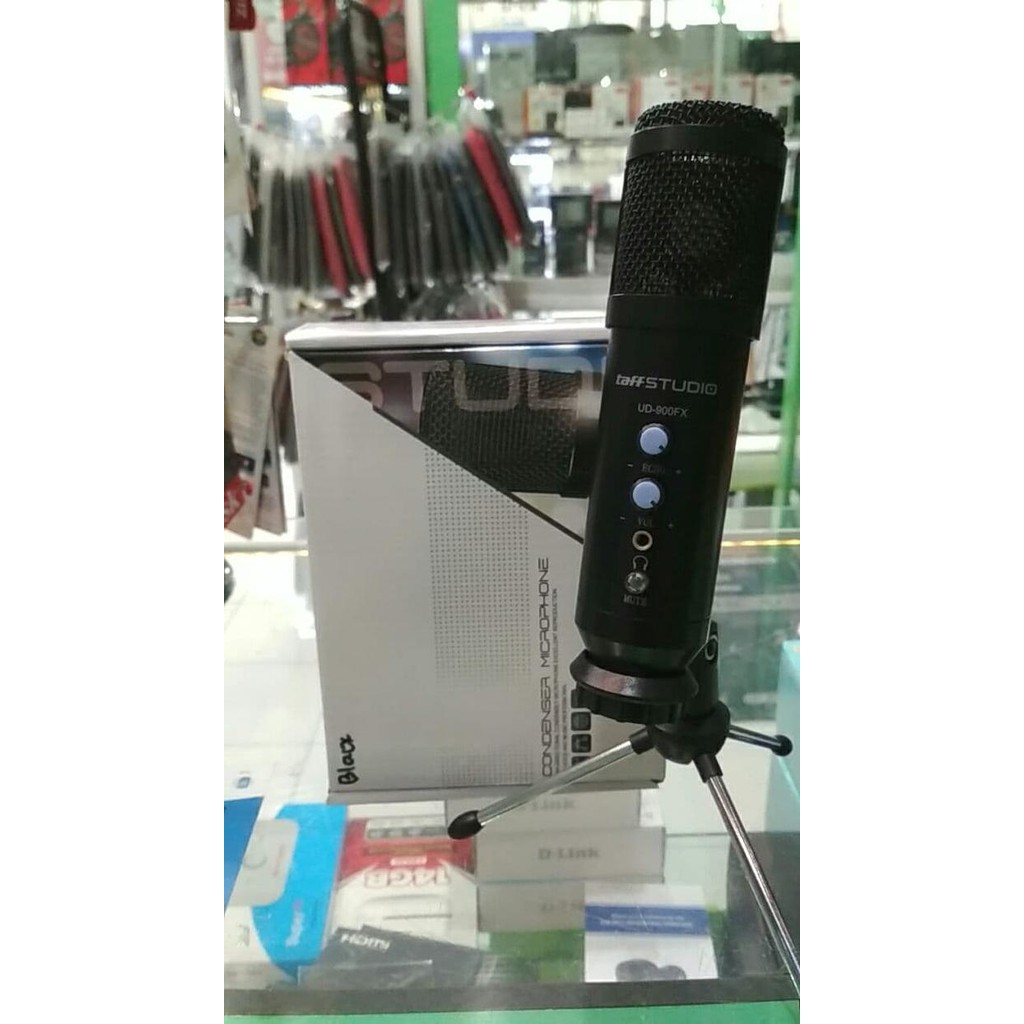 Termurah Taffstudio Tech Microphone Condenser Usb Mikrofon With Stand Ud-900Fx