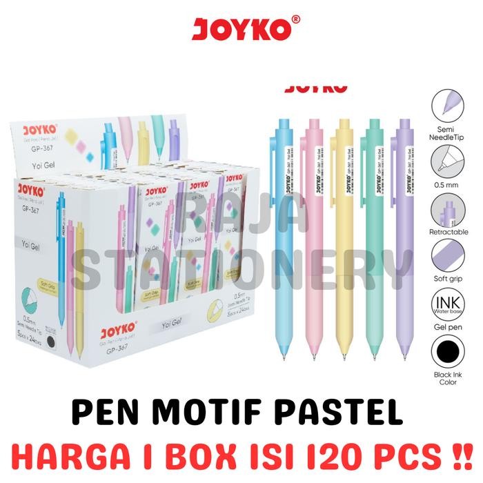 

JOYKO GEL PEN 0.5 BLACK PEN PULPEN JOYKO CETEK HITAM GP-367 [120PCS]