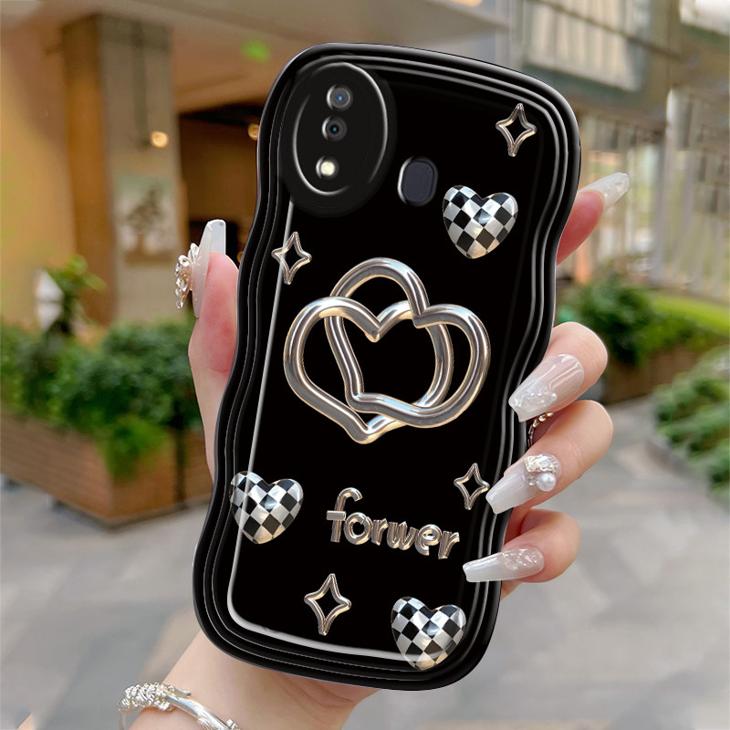 Casing Hp Untuk Samsung Galaxy A20 A30 A20s A21s M10s M20 Case Krim gelombang Softcase Silikon Kesin