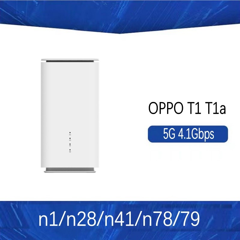 Unlocked Oppo 5G Cpe T1A 4.1Gbps Sa Nsa Home Wireless Modem Sdx55 Chip Dual Band Wi-Fi 6 5G 4G Lte