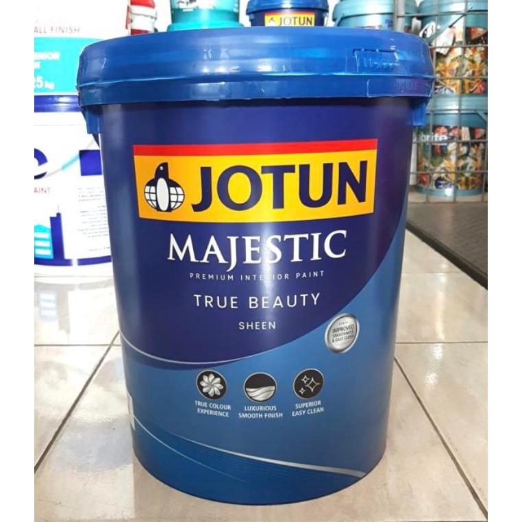 CAT TEMBOK JOTUN MAJESTIC SHEEN KILAT INTERIOR PUTIH 20LTR TRUE BEAUTY