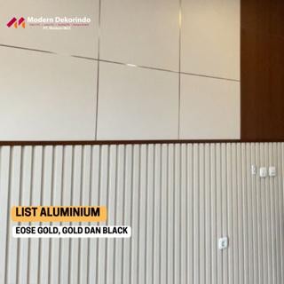 LIST ALUMINIUM DEKORASI WALLBOARD 3 WARNA ROSE GOLD, BLACK DAN GOLD