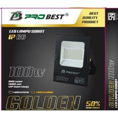 LAMPU SOROT / LAMPU TEMBAK PROBEST GOLDEN SERIES 100 WATT CAHAYA PUTIH