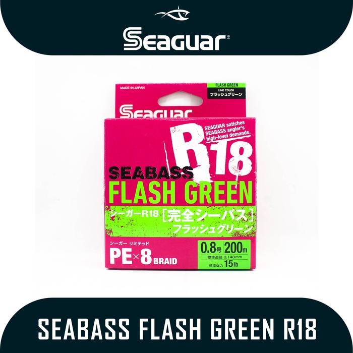 Senar Pancing PE Seaguar Seabass Flash Green R18 200m