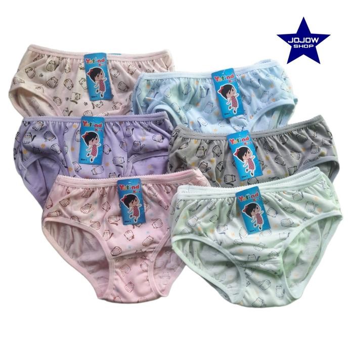 (Expert) CD anak perempuan Yutind kids 1184 isi 6 Pcs Celana dalam anak