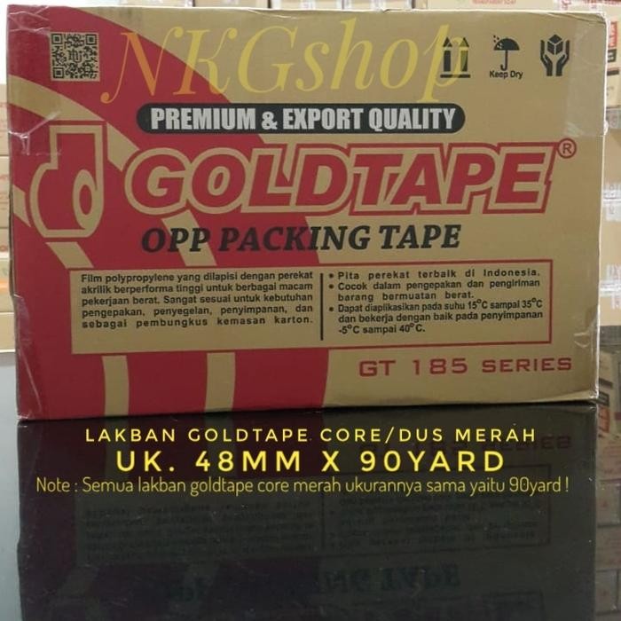 

TERLARIS! Lakban Goldtape/OPP Goldtape dus merah 2" 48mmx90y (min 1dus = 72roll)