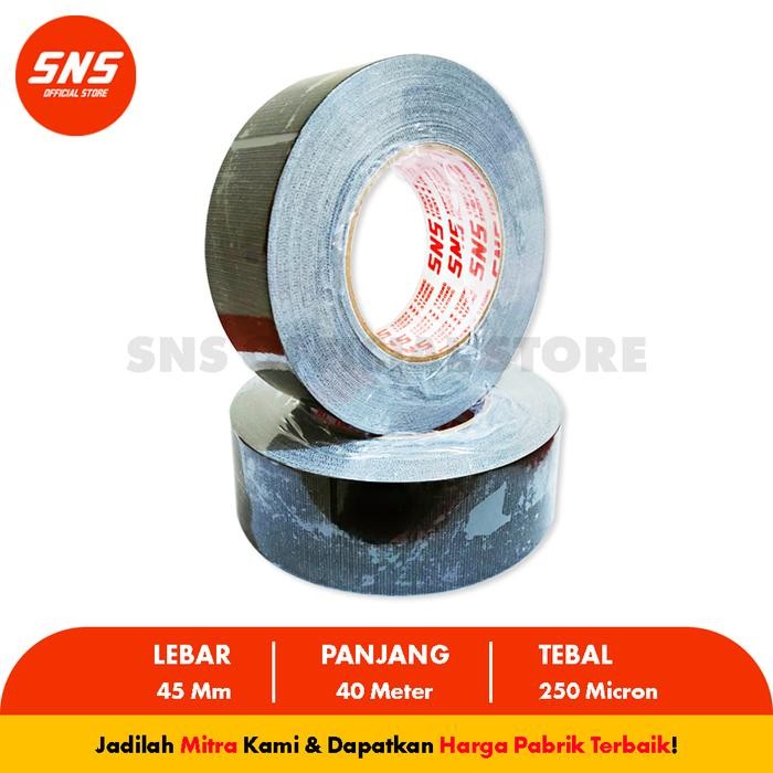 

PROMO! LAKBAN KAIN HITAM JUMBO / CLOTH TAPE HITAM JUMBO 2 INCH X 40 METER SNS