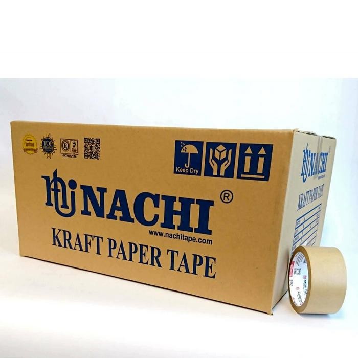 

HOT SALE! (Dus) Kraft Tape Nachi Lakban Kertas 48 mm x 14 yard Coklat 2 inch