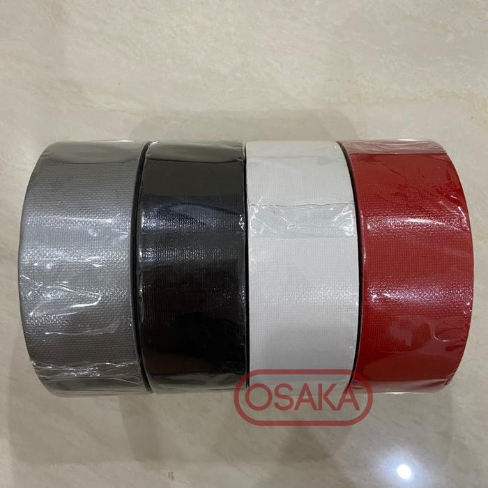 

Lakban Kain Jumbo Hawaii Warna Hitam Putih Merah Abu Abu 2 inch x 34m