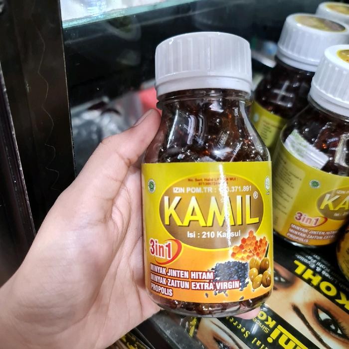 TOP" KAMIL 3IN1 JINTEN HITAM 210KAPSUL KAMIL 3IN1 MINYAK JINTEN HITAM MINYAK ZAITUN EXTRA VIRGIN