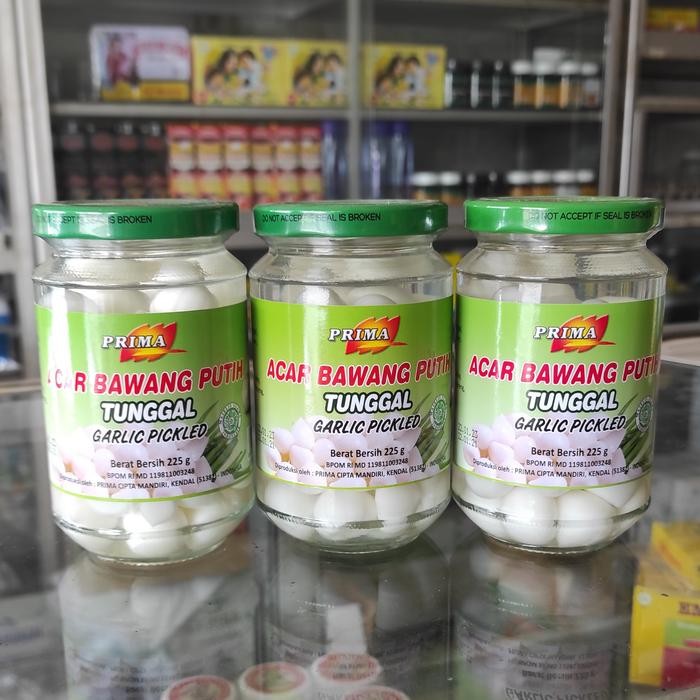 PRIMA Acar Bawang Putih Tunggal 225gr untuk Kesehatan