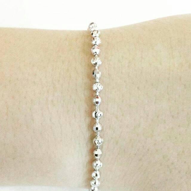 GELANG RANTAI BIJI LADA PERAK SILVER 925 LAPIS EMAS PUTIH ORIGINAL