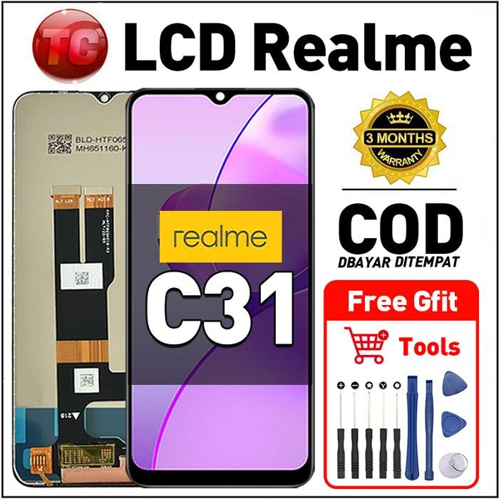 ORIGINAL LCD REALME C31 FULLSET ORI ASLI LAYAR HP TOUCHSCREEN SENTUH VERSI TINGGI COD
