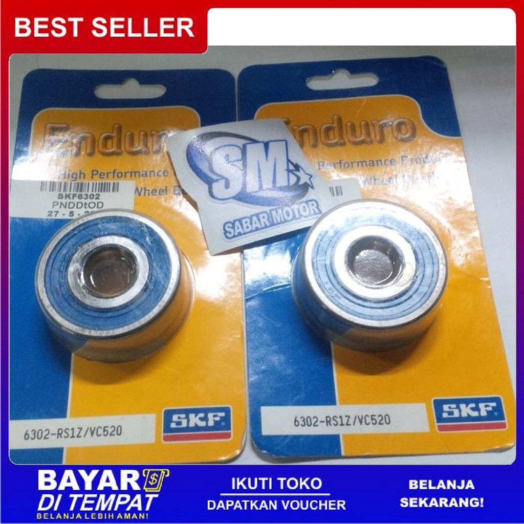 FREE ONGKIR BEARING SKF ENDURO 6302 RS1Z / 6302RS BISA COD