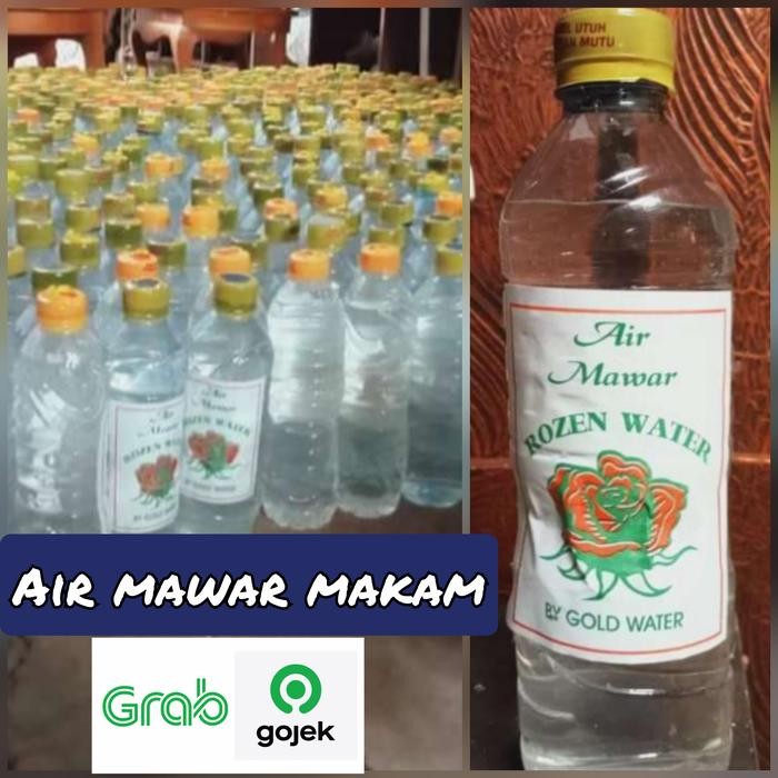 rozen water air mawar makam 600ml botol plastik 1 lusin (12 botol)