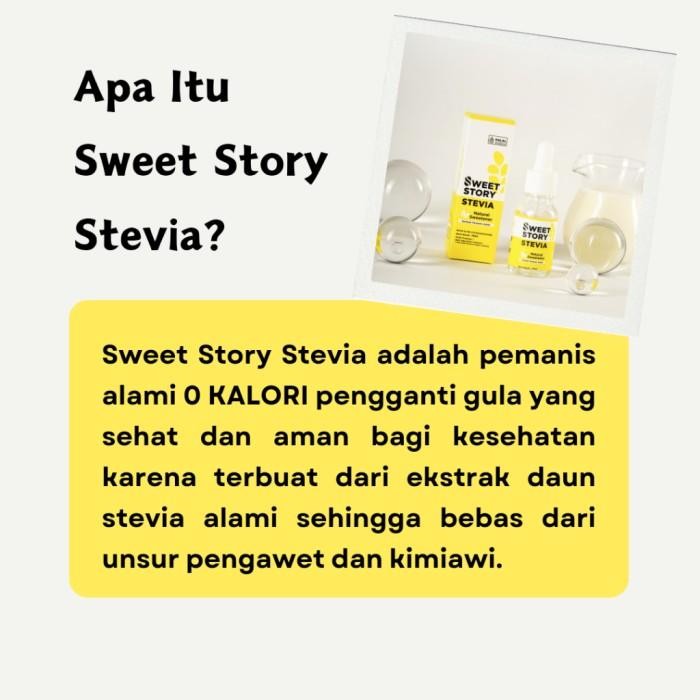 

(Allthebest) Sweet Story Stevia Cair 15 ML Pemanis Alami Pengganti Gula 0 KALORI 0 GULA (BPOM dan