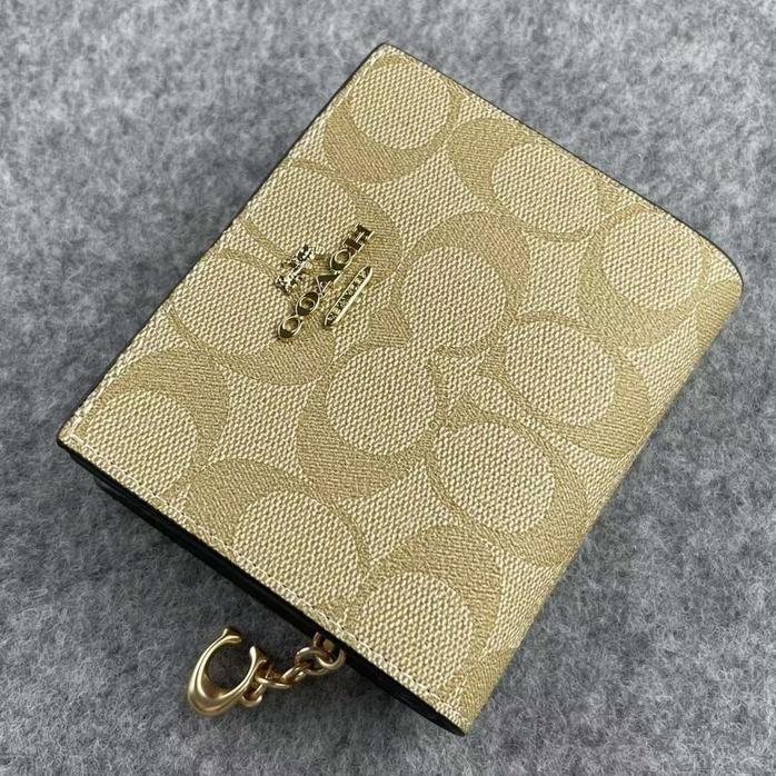 Dompet Coach Snap Wallet Wanita Branded Original Authentic