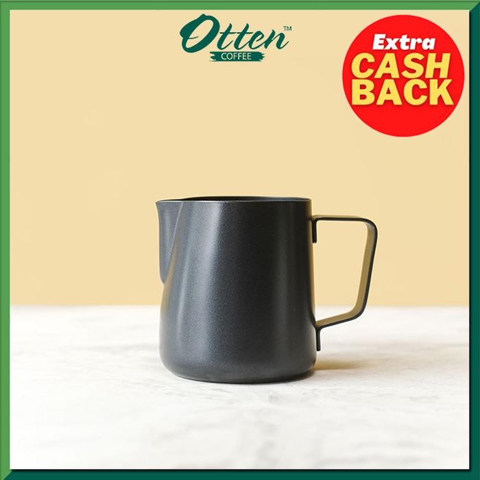 TERBARU Trenton Milk Frothing Jug 400ml - Black Teflon - Wadah Susu Latte Art