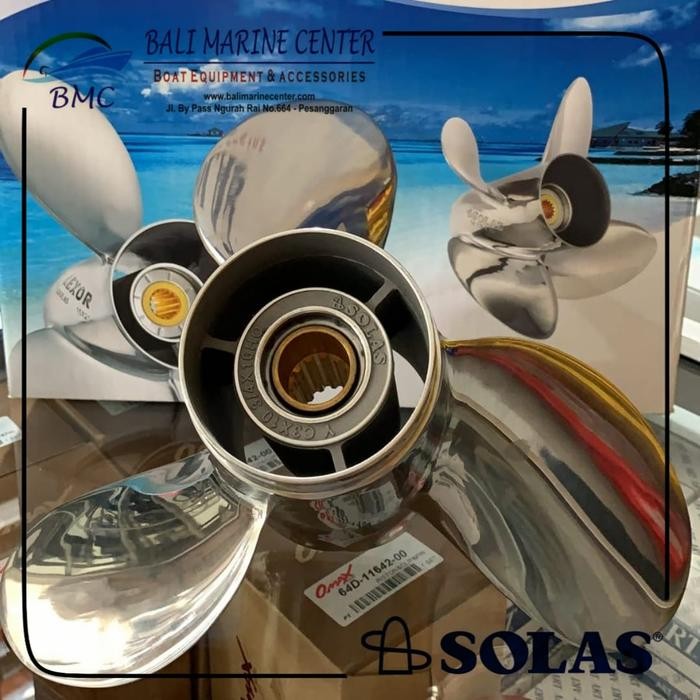 Propeller Kipas Baling Baling Solas Untuk Yamaha 40Pk Ukuran 16"