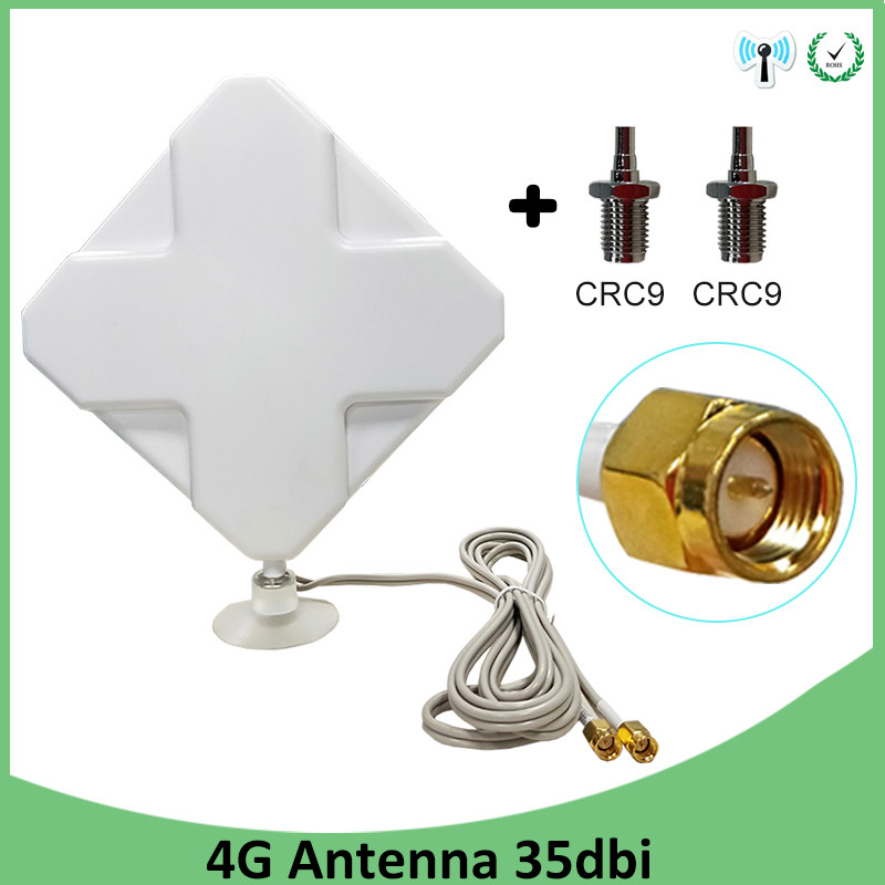 Grandwisdom 3G 4G LTE Antenna 35dbi SMA Male Connector Aerial 698-960/1700-2700Mhz IOT magnetic base
