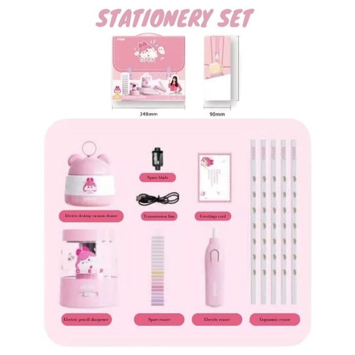 

premium electric stationery set perlengkapan tulis anak elektrik