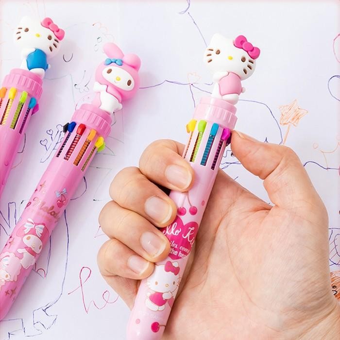 

TOKKADO Sanrio Pulpen 10 Warna Hello Kitty My Melody Karakter Lucu