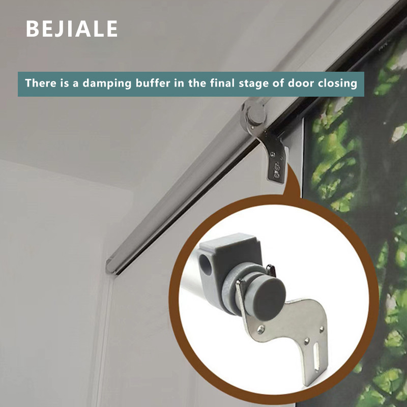 Sliding Door Closer Buffer Damping Aluminum Alloy Sliding Door Glass Door Sliding Door Simple