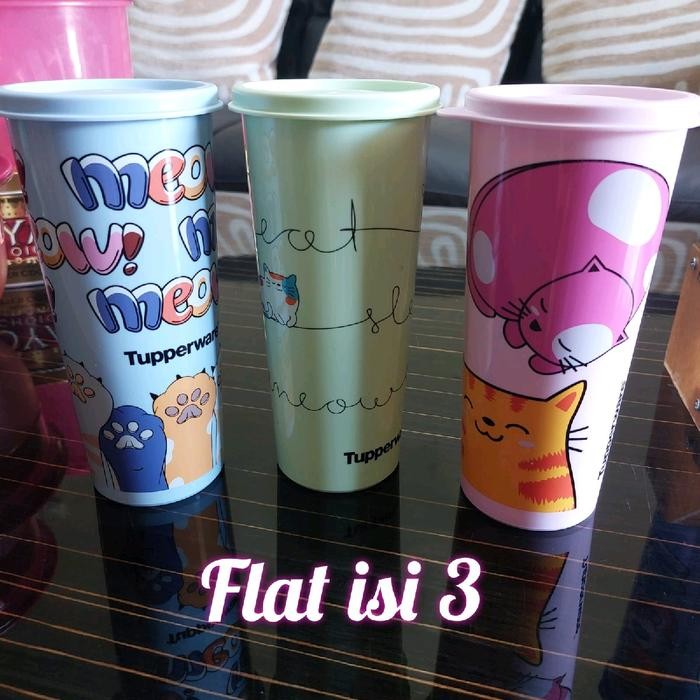 Tupperware  Bear Tumbler 470 ml cat tumbler 470 ml tumbker anak tumbler sekolah tumbler lucu
