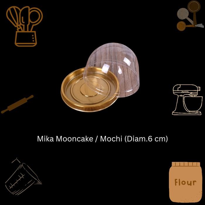 Kemasan Mika Mochi / Mooncake Bulat (uk. diameter 6 cm)