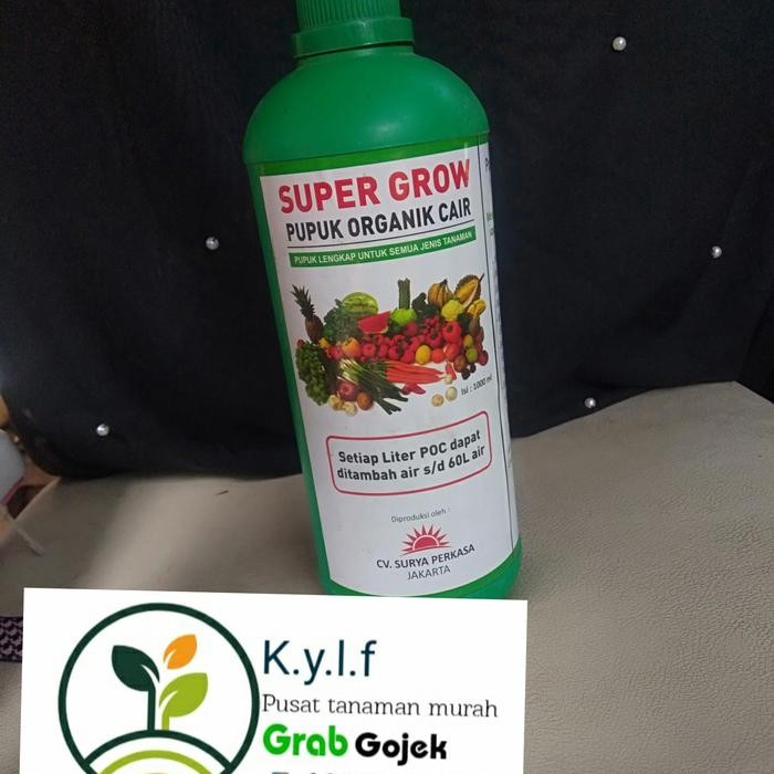 Pupuk Organik Cair Suoper Grow1000/ Pupuk Cair Untuk Buah /Pupuk Organik Cair /Pupuk Untuk Sayuran
